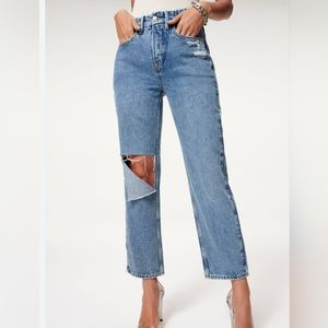 Good American Good 90's Duster Jeans Crop Nwt Size 0/25